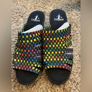 Corkys ribbon wedges size 9.. NWOT